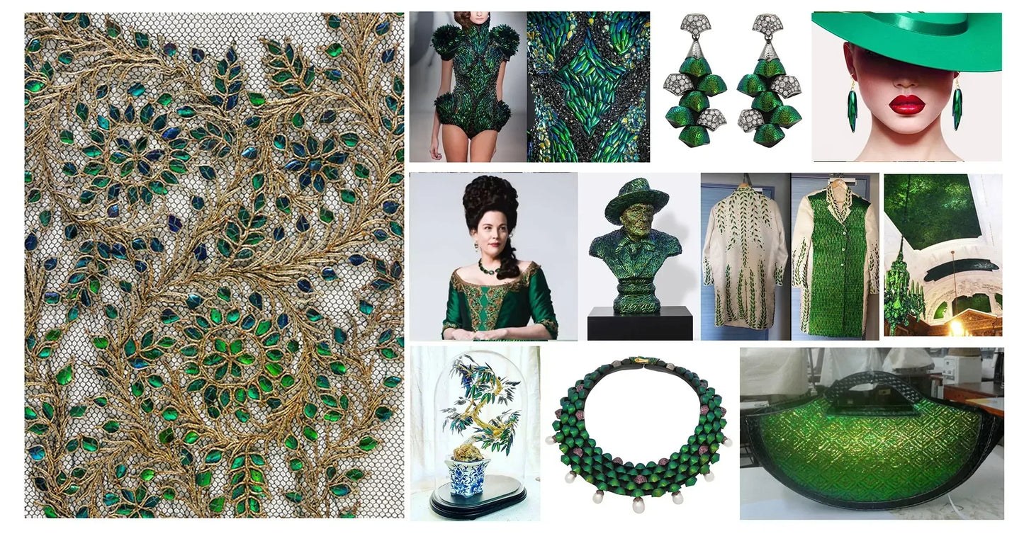 Jewel Beetle Wings UNDRILLED NO-HOLE 100 Pcs Natural Wings - Circle 6 MM