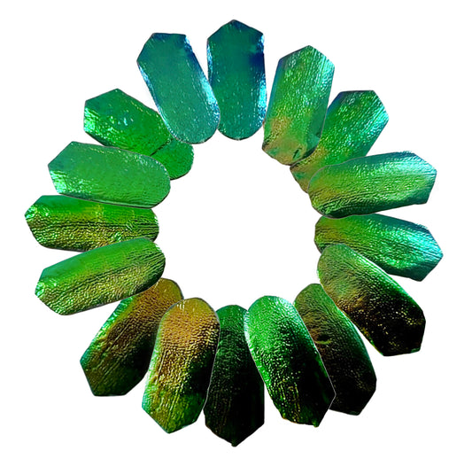 Jewel Beetles Wings UNDRILLED NO-HOLE 100 Pcs for Art & Craft (Tile Point 1 X 2 CM)