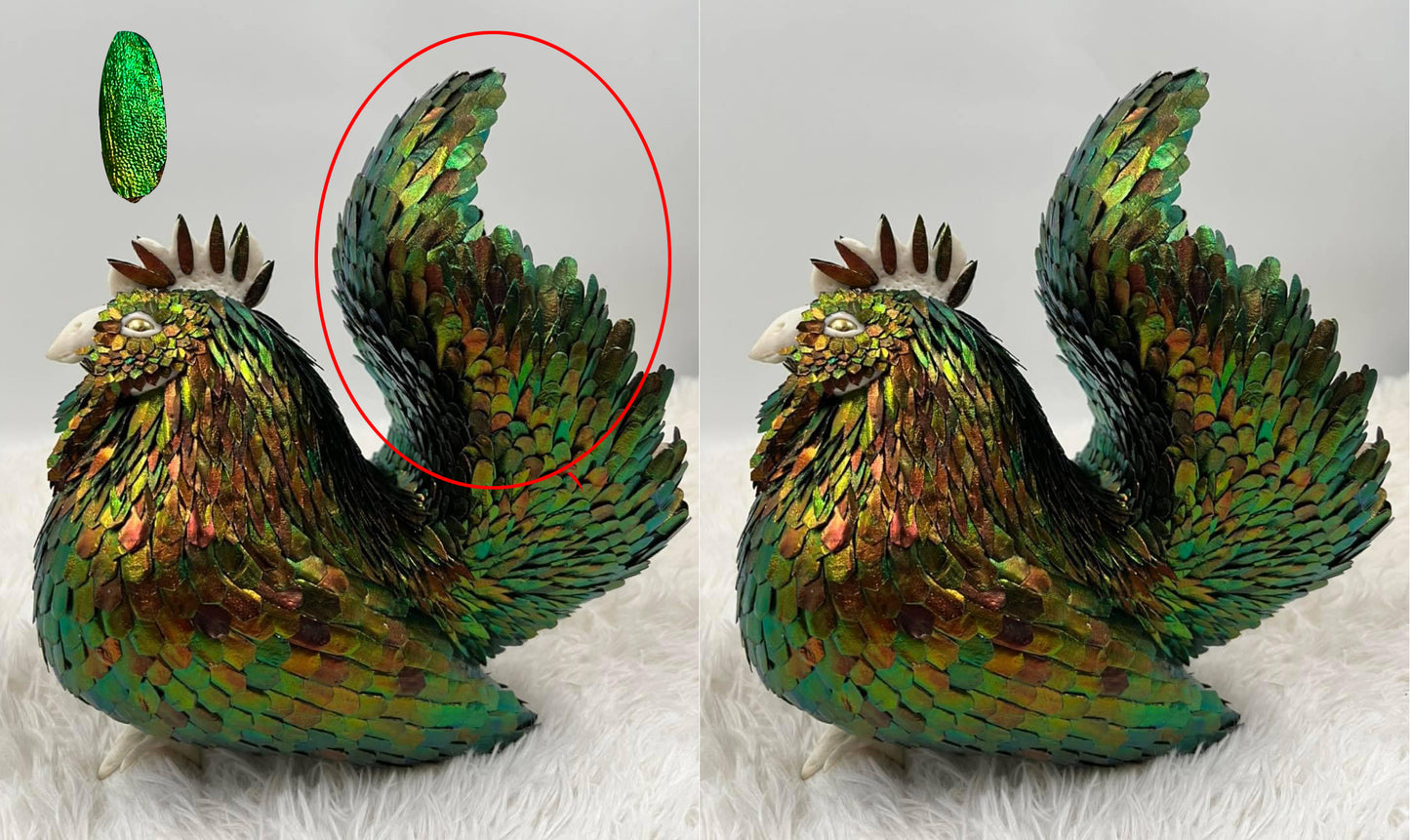 Jewel Beetles Wings UNDRILLED NO-HOLE 100 Pcs for Art & Craft (Tile Round 1 X 2 CM)