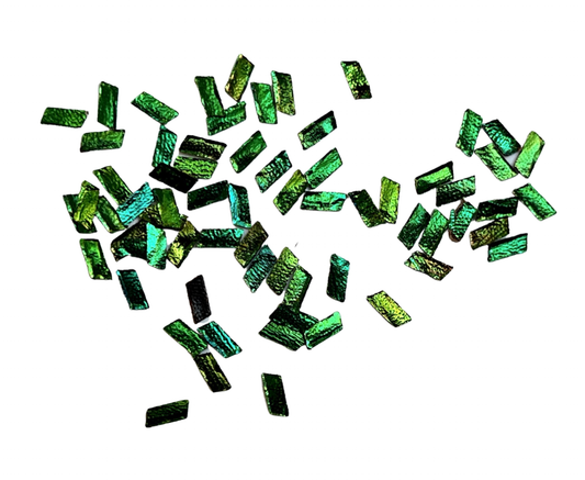 Jewel Beetle Wings UNDRILLED No-HOLE 100 Pcs Natural Wings - Rhombus 3 X 5 MM