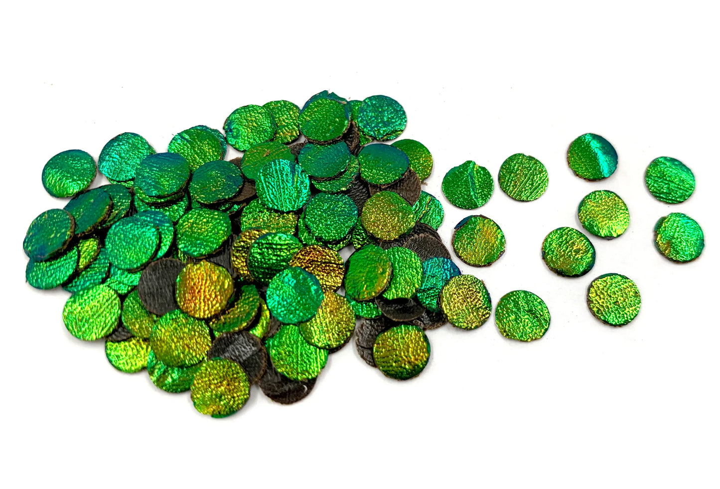 Jewel Beetle Wings UNDRILLED NO-HOLE 100 Pcs Natural Wings - Circle 6 MM