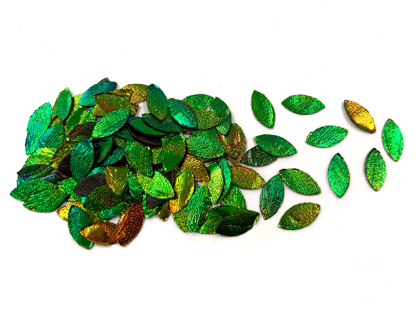 Jewel Beetle Wings UNDRILLED NO-HOLE 100 Pcs Natural Wings - Marquise 1 cm x 0.5 cm