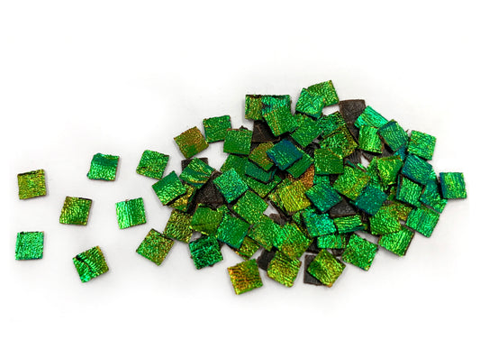 Jewel Beetle Wings UNDRILLED NO-HOLE 100 Pcs Natural Wings - Square 8 x 8 MM