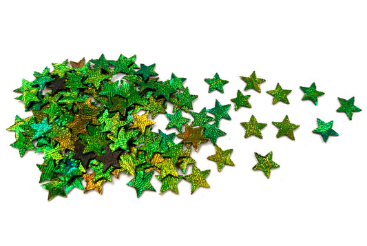 Jewel Beetle Wings UNDRILLED NO-HOLE 100 Pcs Natural Wings - STAR 6 MM